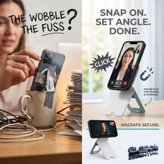 MagSafe Magnetic Phone Stand for iPhone 12-15 – Foldable, Hands-Free Desk Holder