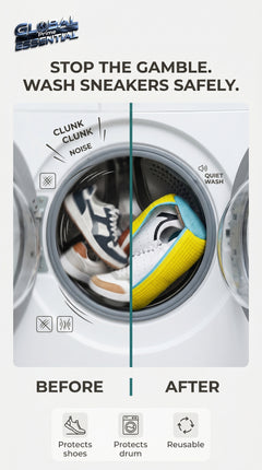 Global Prime Essential shoe washing machine bag for safe and effective cleaning of sneakers and footwear in washing machines.