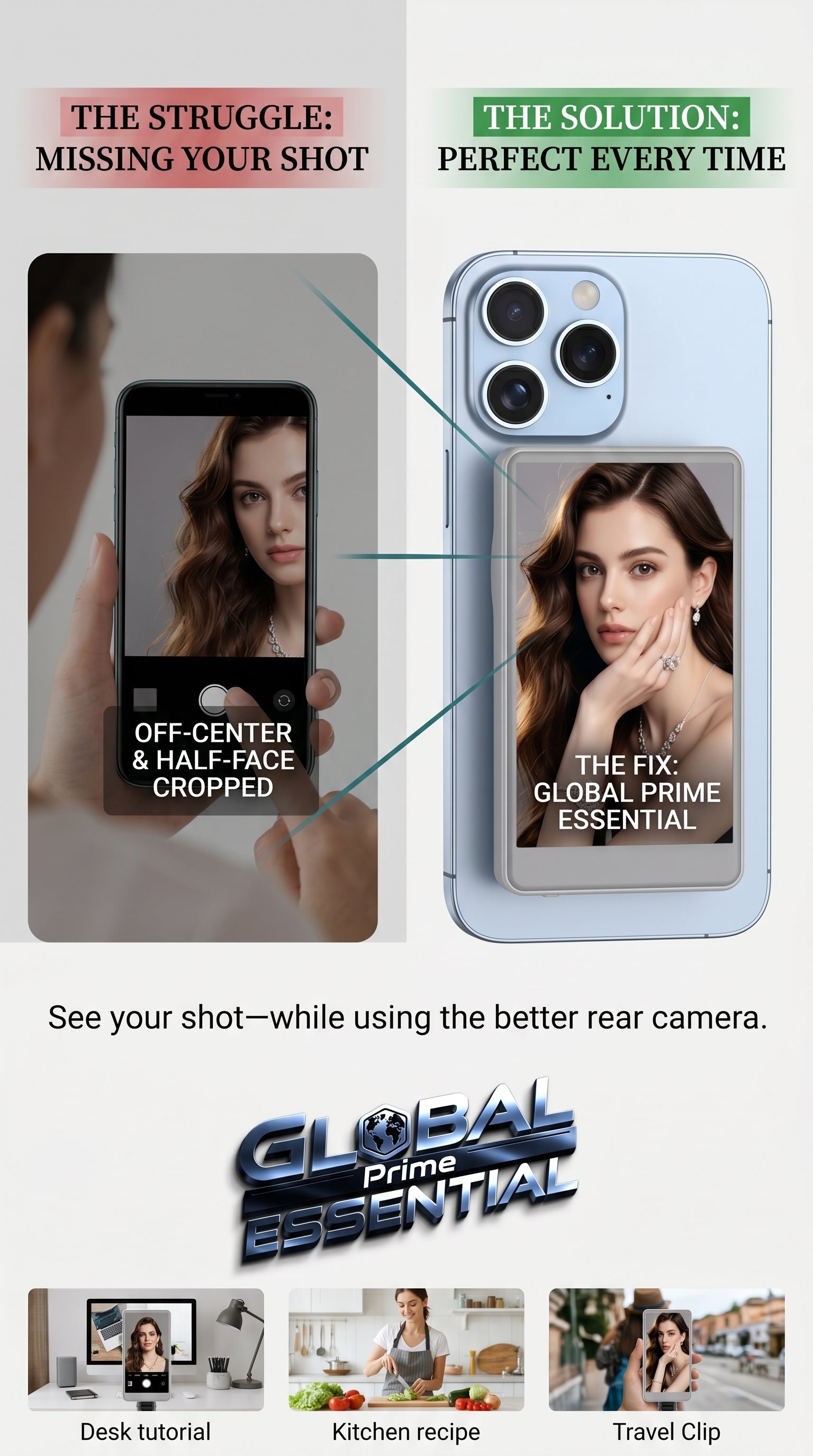 Vlog Selfie Monitor Screen for iPhone