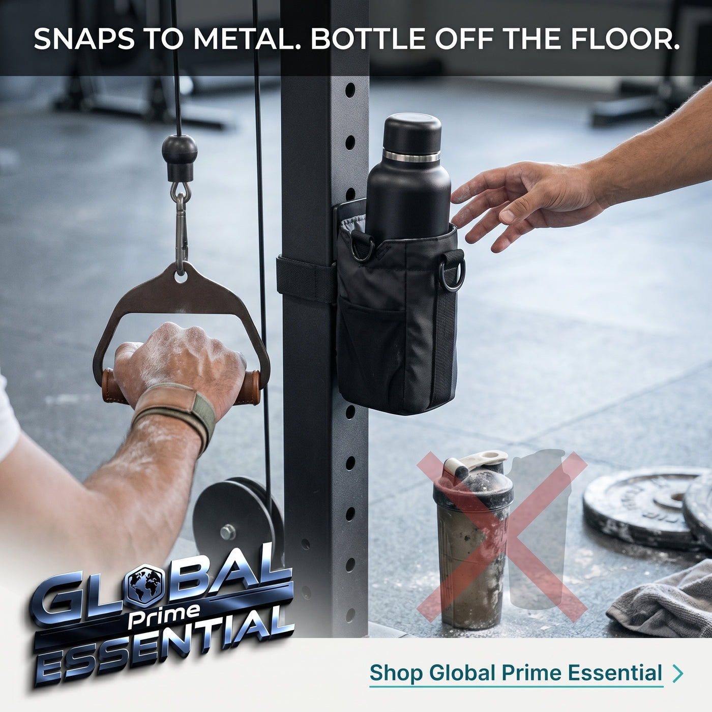 Magnetic Water Bottle Holder Bag – Hands-Free, Gym & Outdoor Sports, Lightweight & Portable
