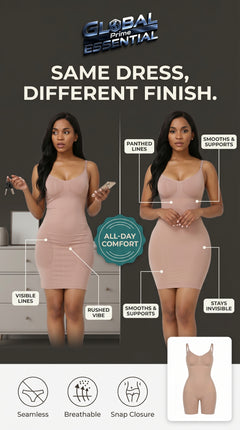 Global Prime Essential shapewear bodysuit providing instant confidence, smooth and invisible under clothing.