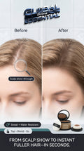 Global Prime Essential Hairline Powder for instant root filling, perfect for thinning areas and sparse hairlines.