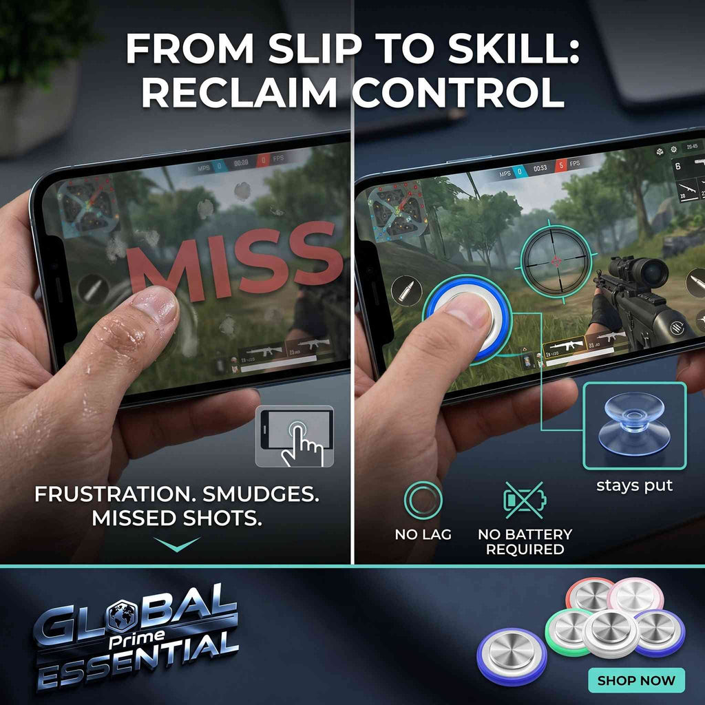 Mobile Gaming Joystick Rocker – 360° Suction Cup Controller for iPhone, Android & Tablet