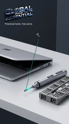 Global Prime Essential magnetic precision screwdriver set for electronics repair, featuring small screwdrivers for phones and laptops.