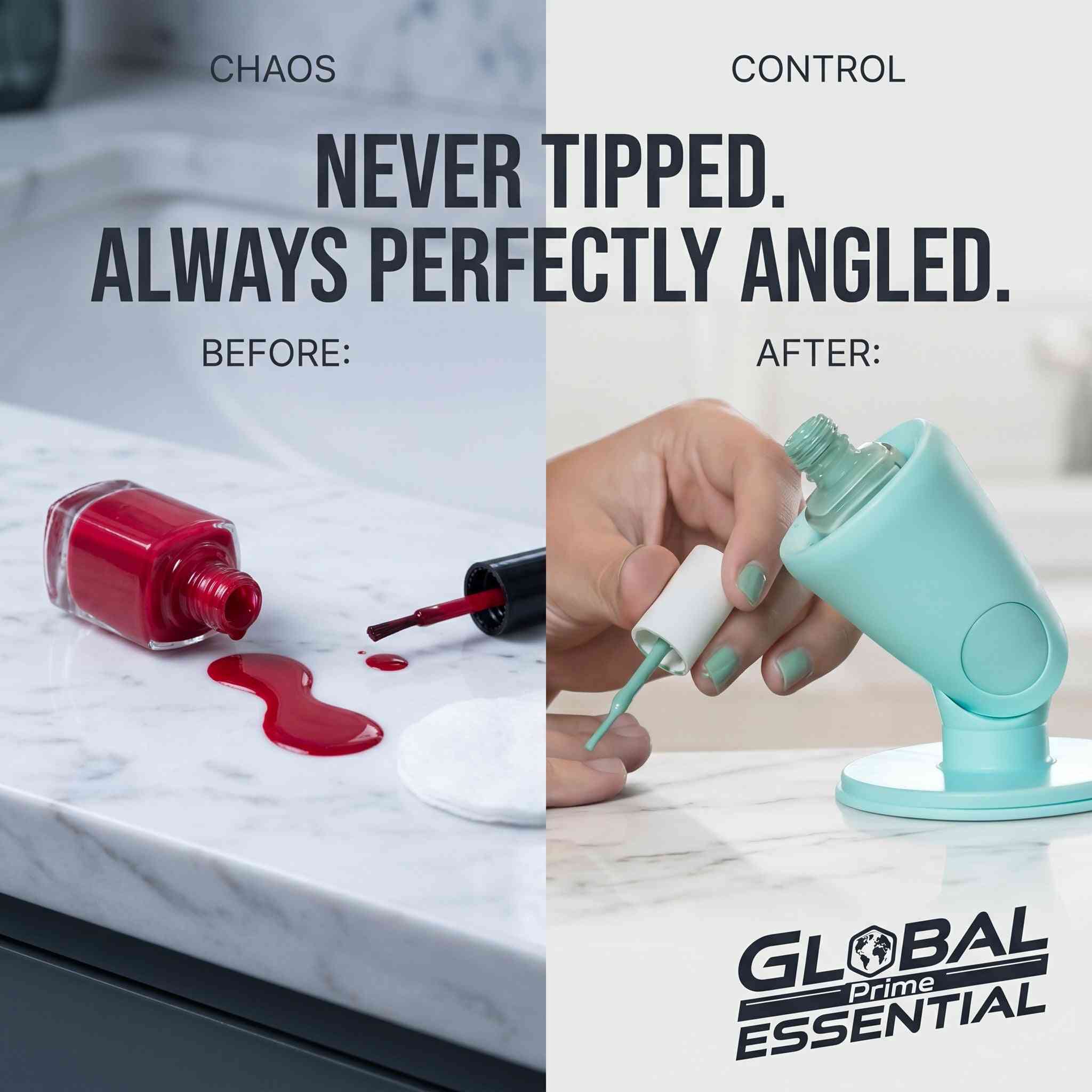 Silicone Nail Polish Holder – Anti-Spill Stand, Perfect Tilt Angle for Easy Manicure Application
