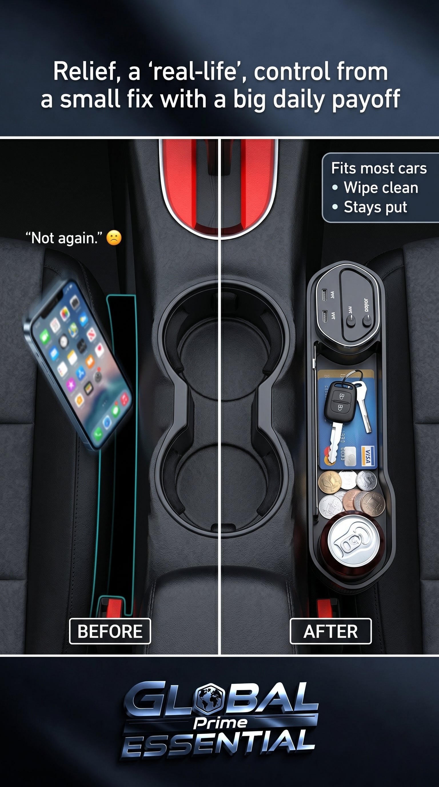 Car Seat Gap Organizer & Filler