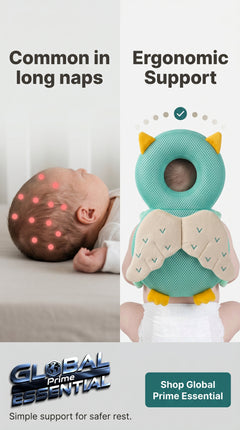Global Prime Essential newborn protection pillow designed to keep baby’s head safe and comfortable as a baby accessory.
