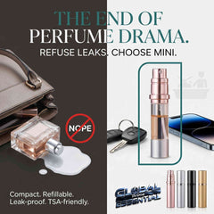 5ml Mini Perfume Spray Dispenser – Refillable, Leak-Proof Atomizer, TSA-Friendly Travel Bottle