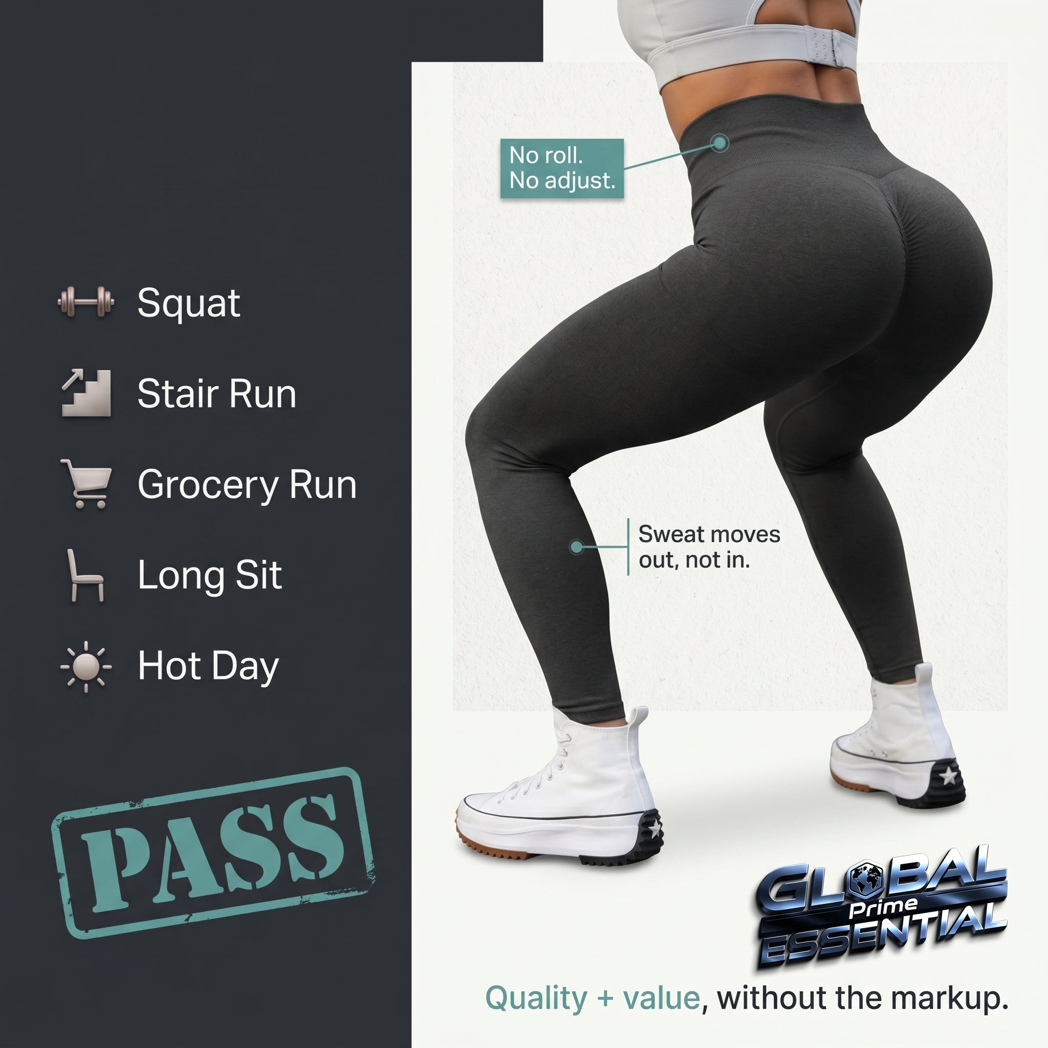 Women’s Seamless Fitness Leggings – High Waist, Push-Up, Moisture-Wicking, Gym & Yoga