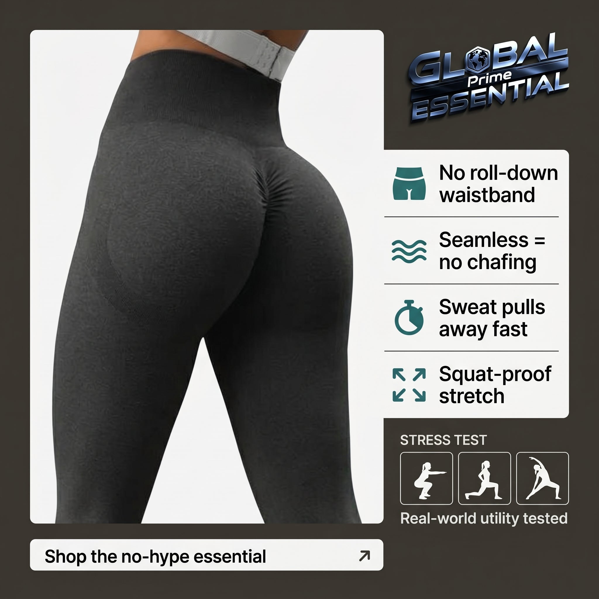 Women’s Seamless Fitness Leggings – High Waist, Push-Up, Moisture-Wicking, Gym & Yoga