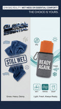 Global Prime Essential quick-dry sports cooling towel soaked in a gym bag, ready for cooling and workout use.