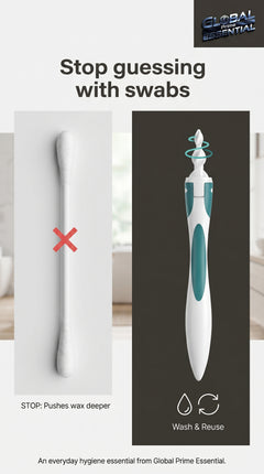 Global Prime Essential silicone ear cleaner with a smart, ergonomic design for safe and effective ear cleaning.