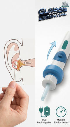 Global Prime Essential electric earwax suction remover device with a user-friendly design for safe ear cleaning.