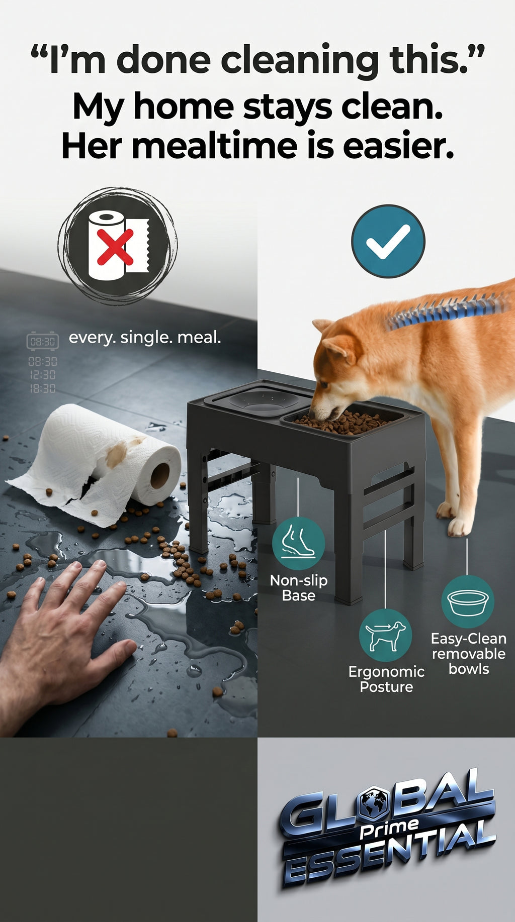Elevated Mess-Free Dog Bowl