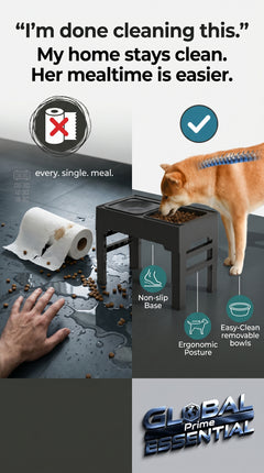 Elevated Mess-Free Dog Bowl