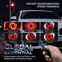 Dynamic LED Eye Headlights – 6 Remote-Controlled Light Patterns, Waterproof, Universal Fit