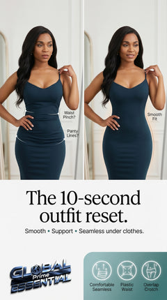 Global Prime Essential shapewear bodysuit designed to smooth and shape the body for a sleek, seamless look.