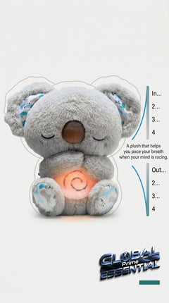 Global Prime Essential Breathing Koala stress relief toy with soft plush body and calming features for relaxation and anxiety relief.